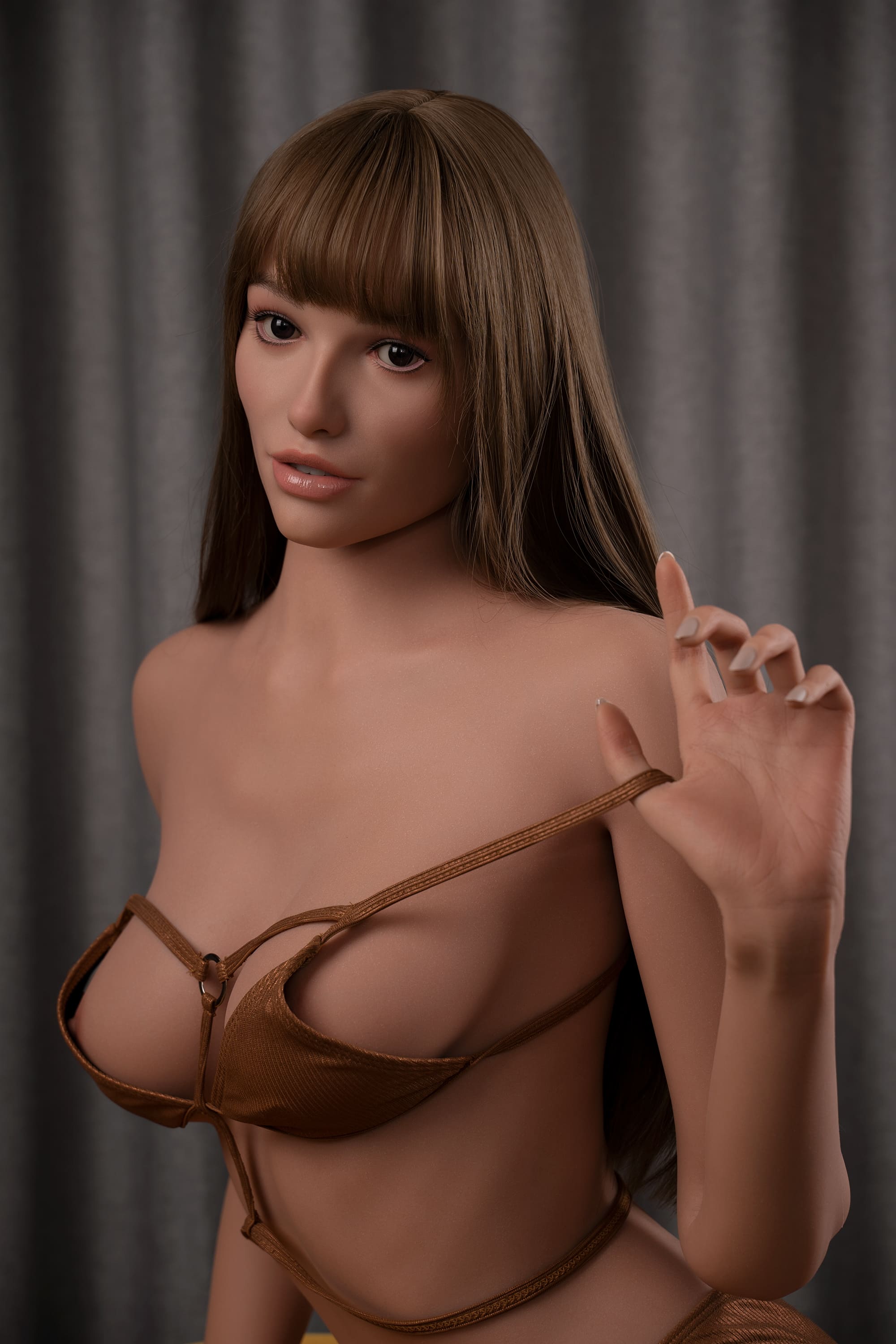 Zelex realistic Silicone Tanned Sex Doll - Ulrica 