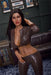 Irontech brunette sex doll with leather outfit