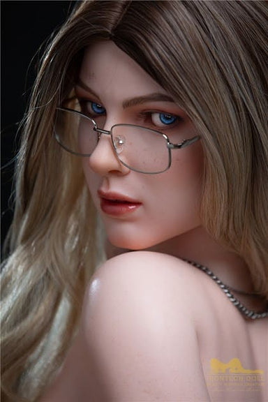 Irontech silicone sex doll wearing glasses
